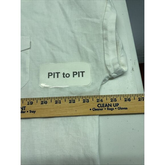 Tommy Bahama Womens White Short-Sleeve‎ Linen Boxy popover oversized Size XL - Picture 10 of 12